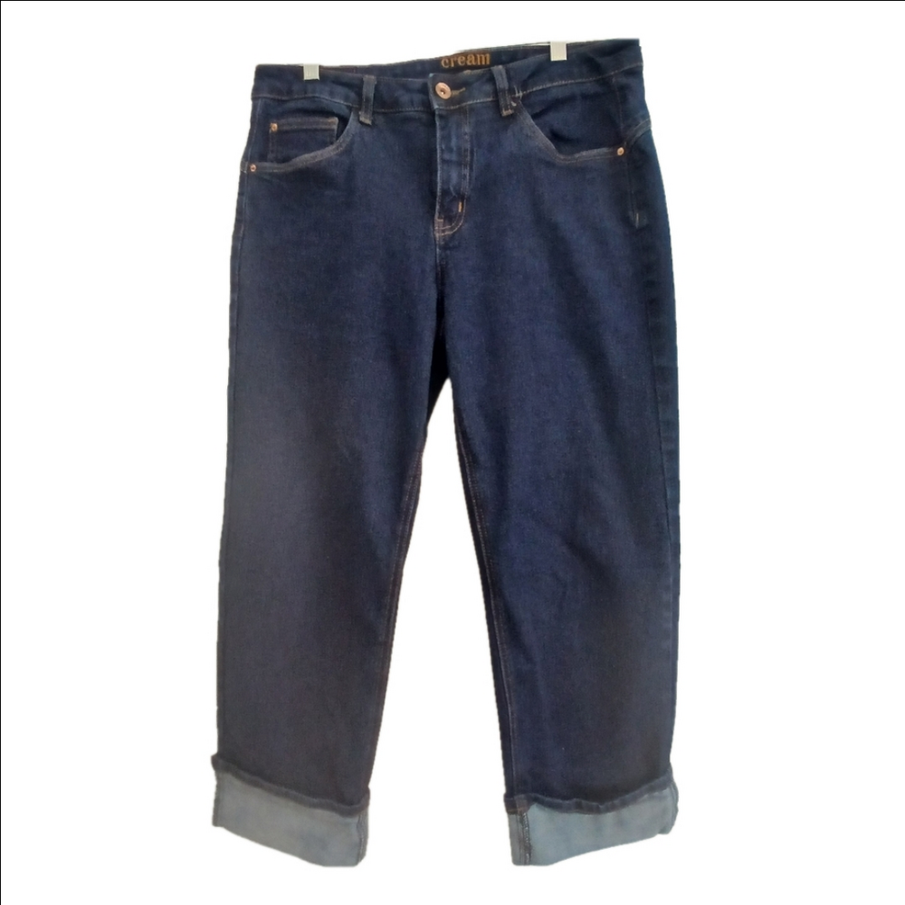 CREAM Benta Ankle Jeans Indigo Denim Cuffed  Coco fit  Sz 32 Like NEW